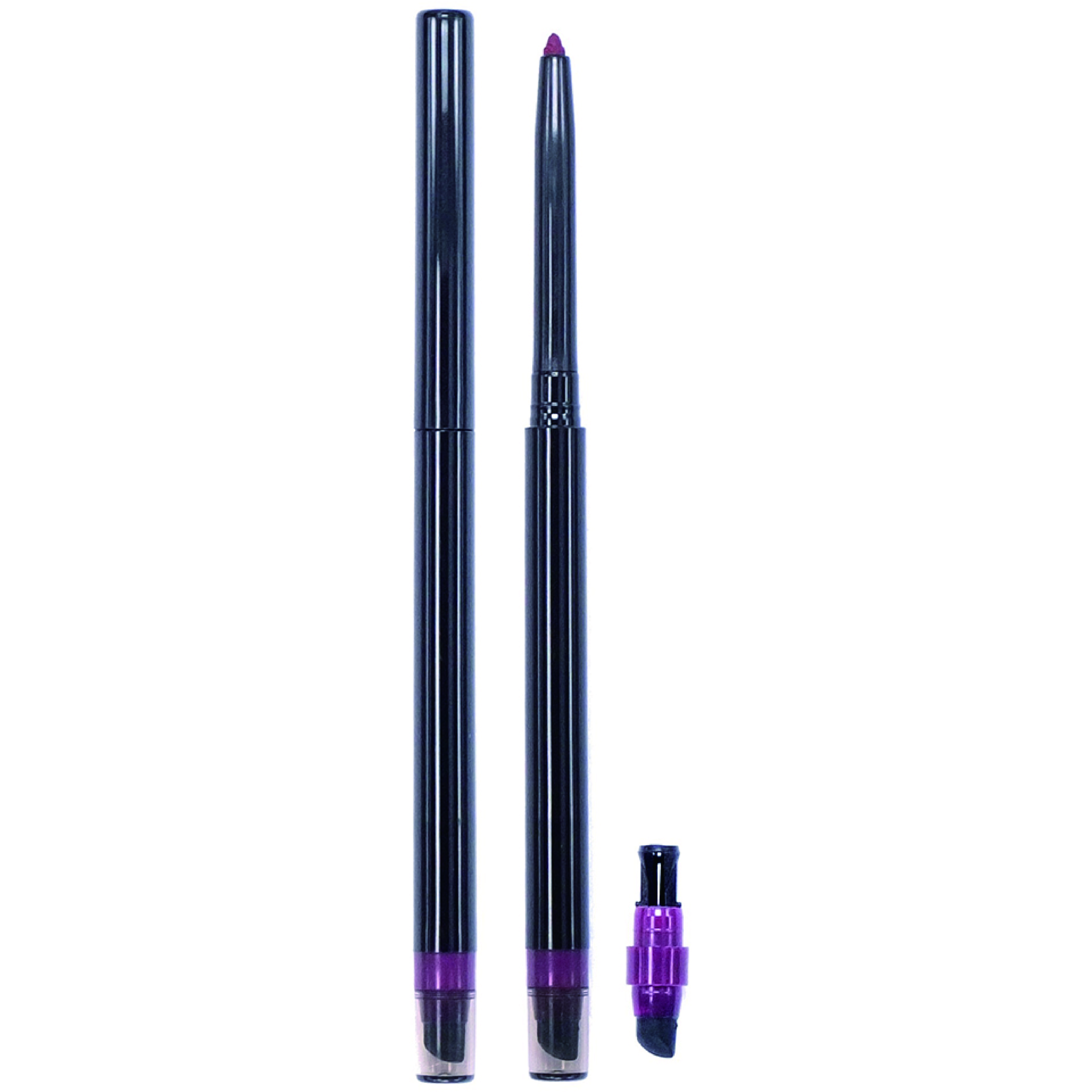 Retractable Super Slim Gel Eyeliner with Smudge Tip and Sharpener